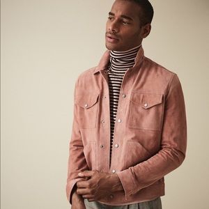 Reiss Mens Sakura Pink Suede Leather 